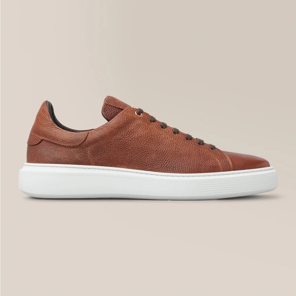 Good Man Brand Legend London Sneaker Pebble Leather Dark Vachetta / White 14 - Picture 4 of 10